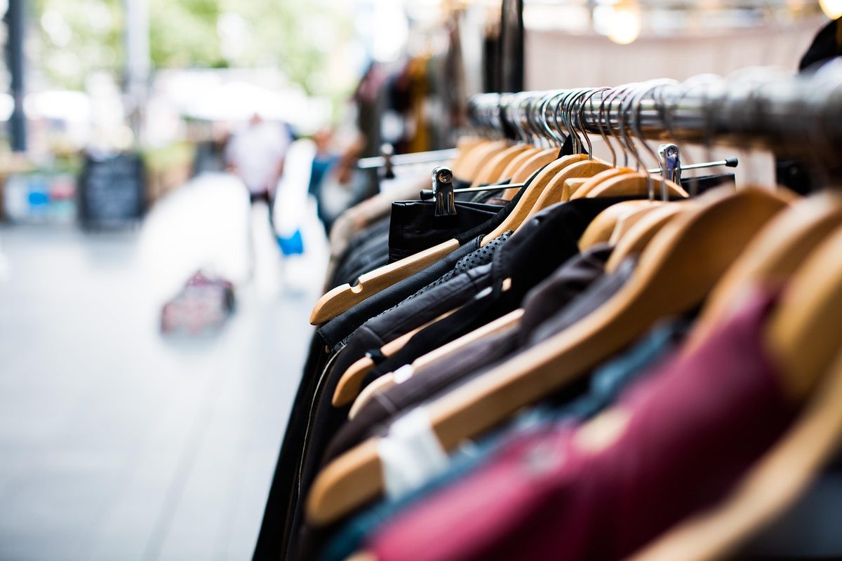 Clothing rack in a retail store (Florida retail store insurance)